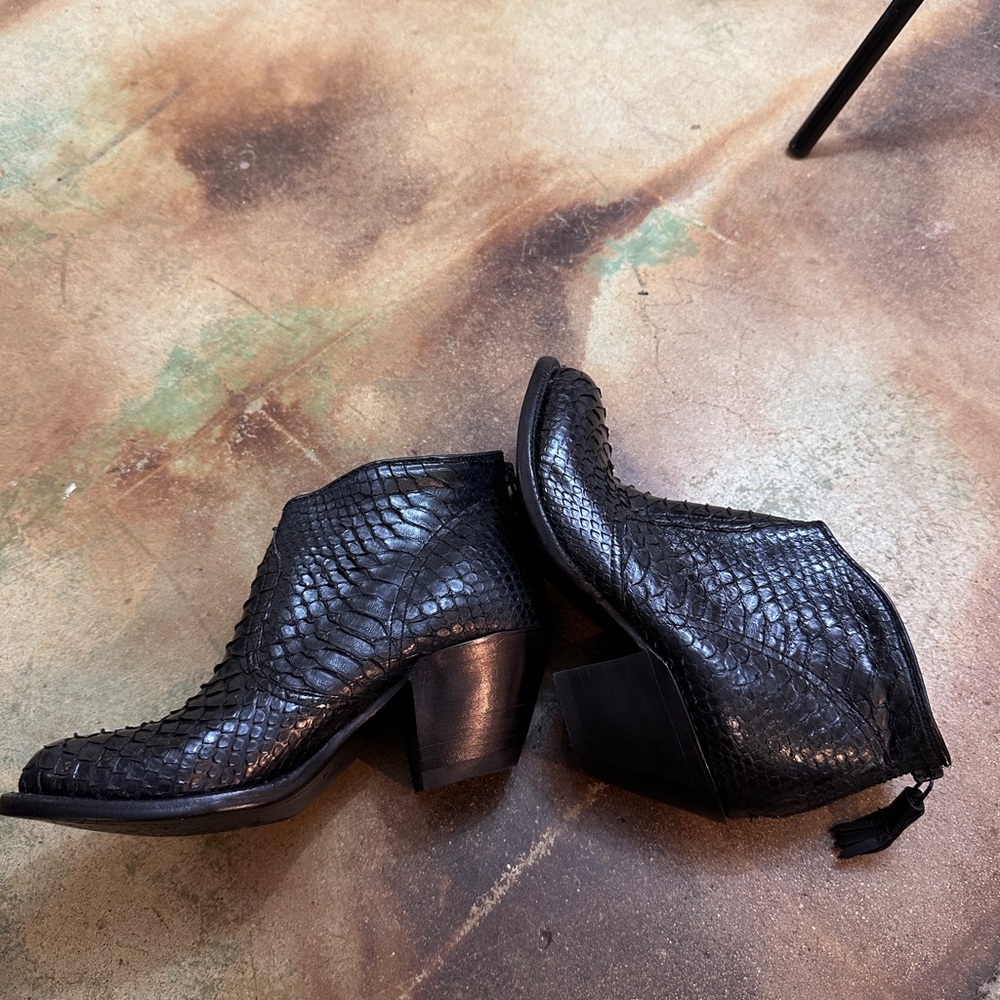 Lucchese Shoes | Lucchese Python Ankle Boots | Co… - image 1